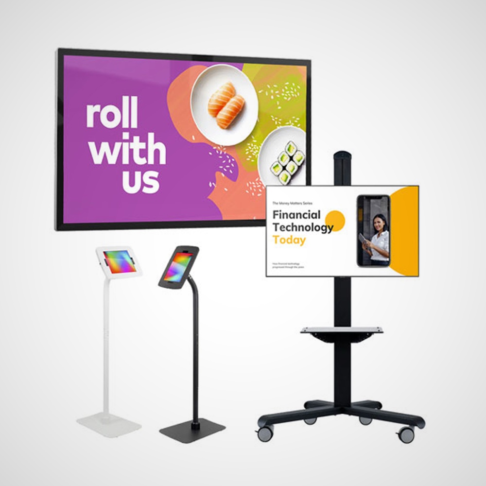 Digital screens and display stands